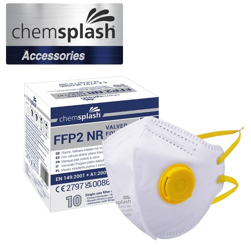 Chemsplash Ffp Valved Fold Flat Mask Workwear Experts